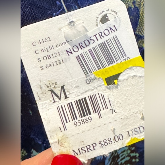 Free People Sunfade Slip Dress Navy Combo size medium NWT - Picture 8 of 11